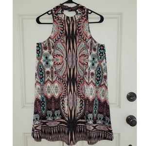 Fun high-neck shift dress
